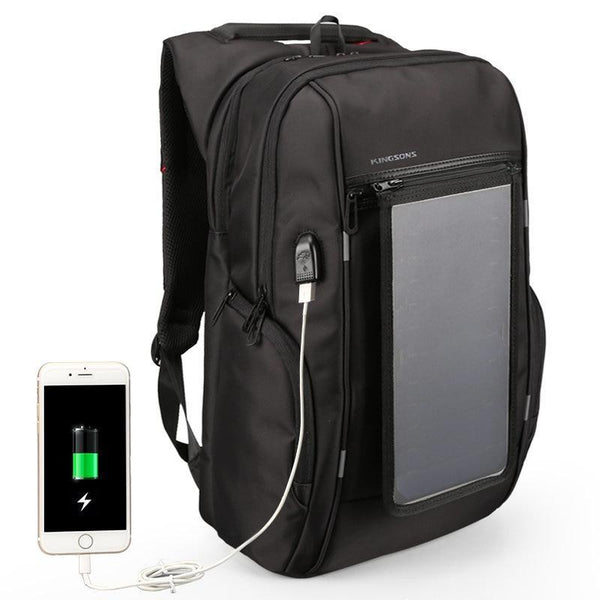Solar Panel Charging Waterproof Backpack