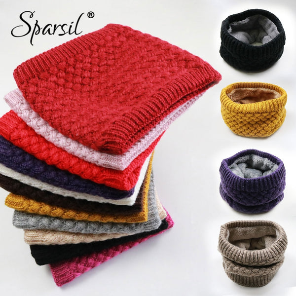 Unisex Winter Warm Knitted Ring Scarves