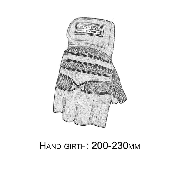 1 Pair Half Finger Gym Gloves Non-slip Breathable
