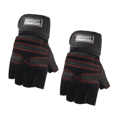 1 Pair Half Finger Gym Gloves Non-slip Breathable