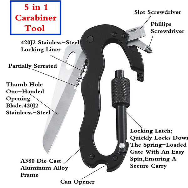 5 In 1 Multifunctional  Survival Tool