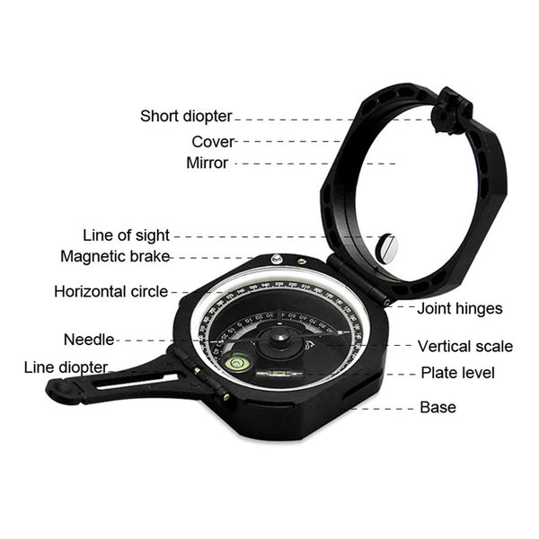 Professional Geological Lightweight Military Pocket Compass