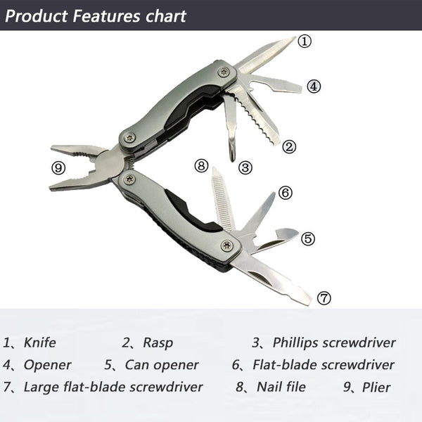 Outdoor Multitool Knife Set Survival Tool