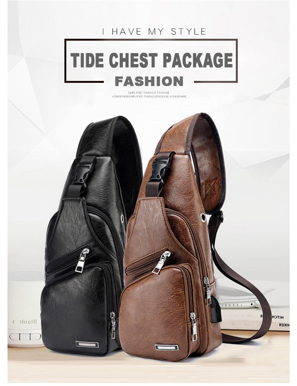 Crossbody  USB Chest Bag