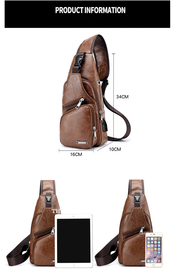 Crossbody  USB Chest Bag