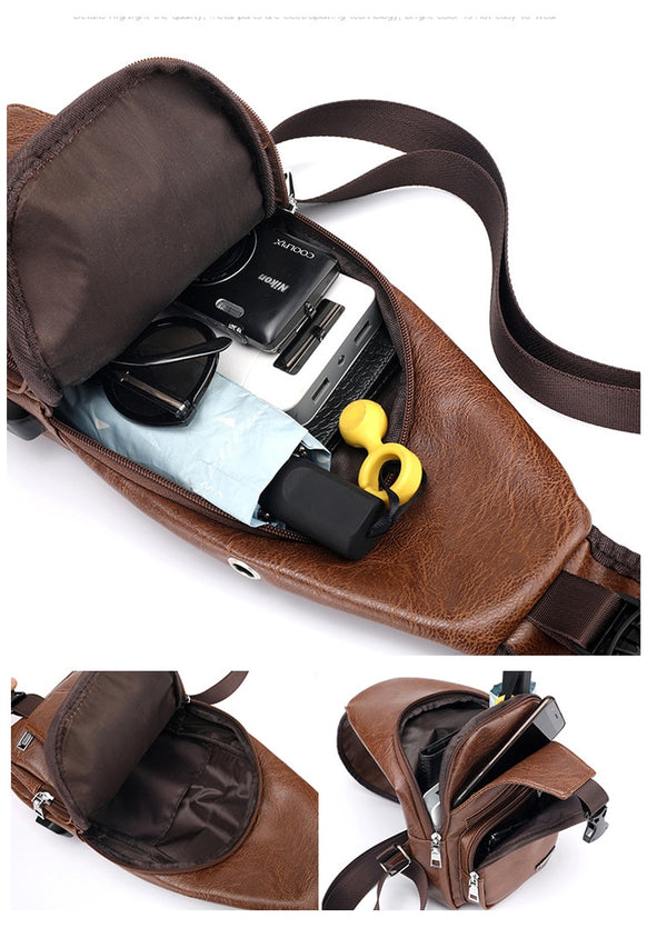 Crossbody  USB Chest Bag