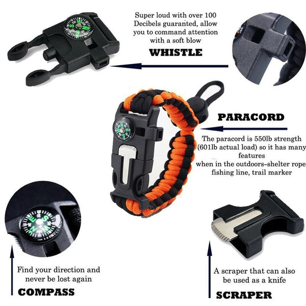 4 in 1 Tactical Survival Gear