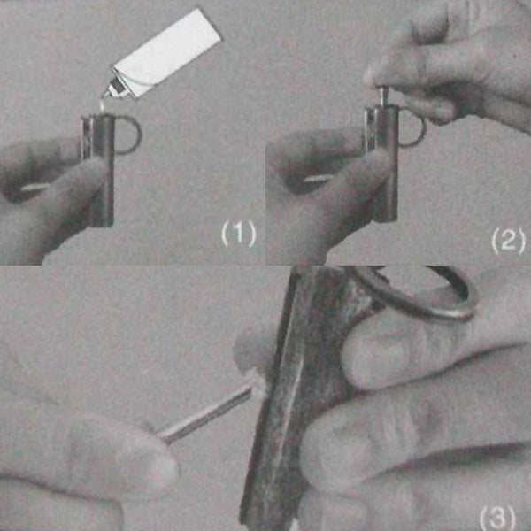 Permanent Match Striker Lighter with Key Chain Silver