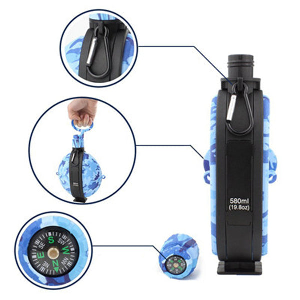 580ML Collapsible High Capacity Portable Water Bottle