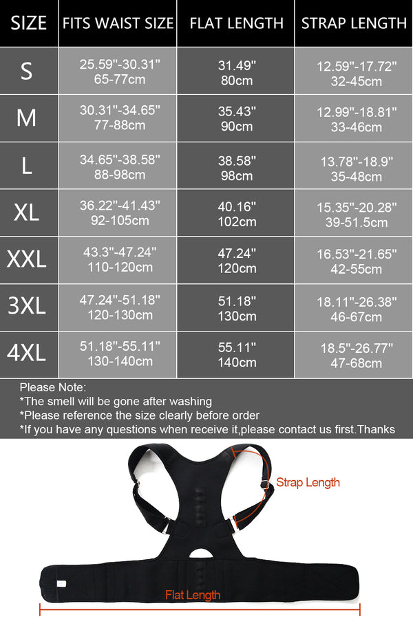 Unisex  Adjustable Magnetic Posture Corrector Corset